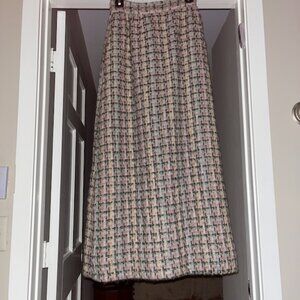 Wool Woven Maxi Skirt